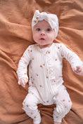 Load image into Gallery viewer, Fleur Ribbed Baby Pajamas | Ruffle Zipper Romper

