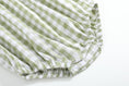 Load image into Gallery viewer, Sage Green Gingham Pumpkin Smocked Romper
