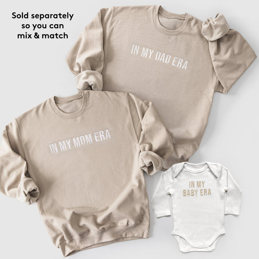 In My Mom Era, Dad Era and Baby Era Family Matching Outfits