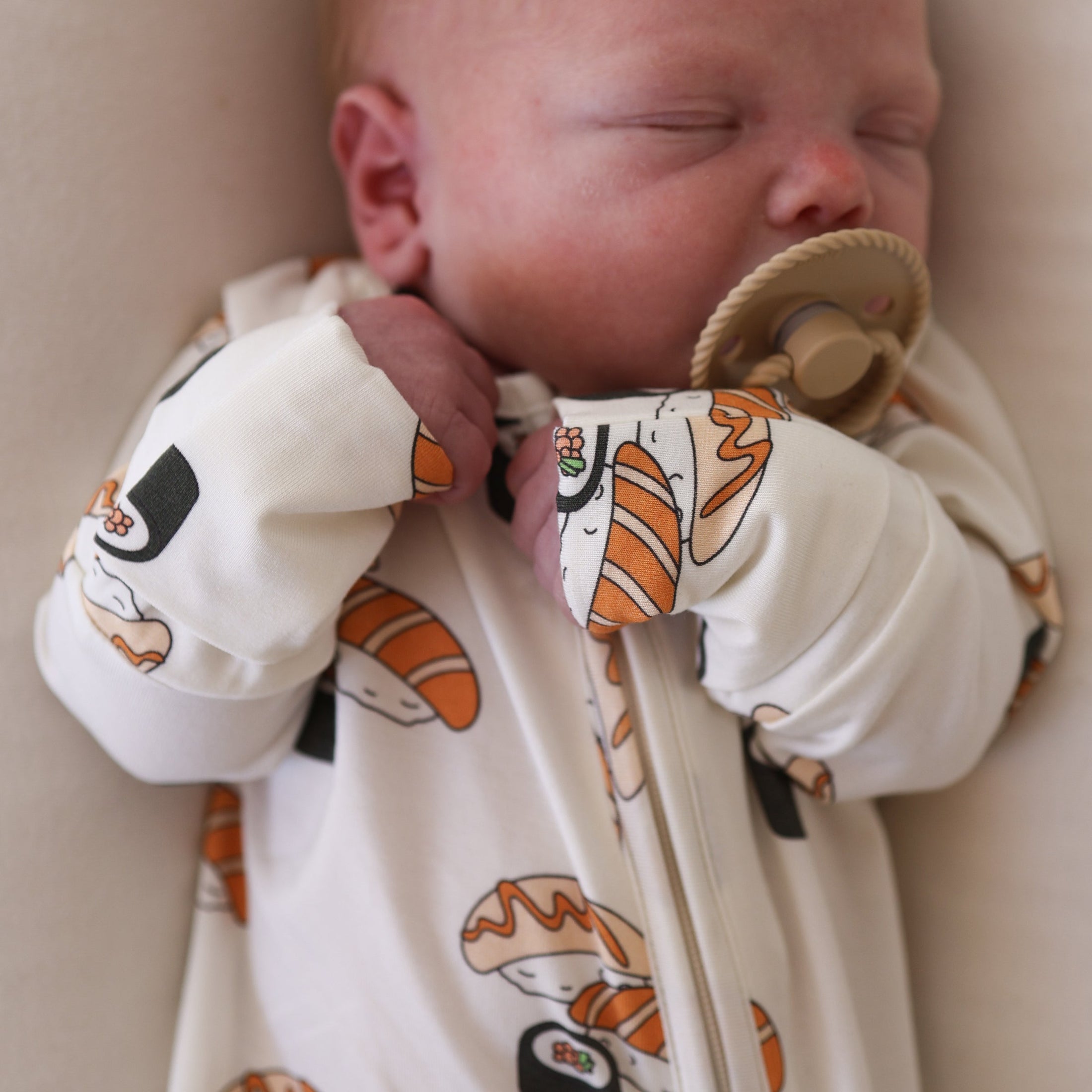 Bamboo Zip Pajamas | Sushi