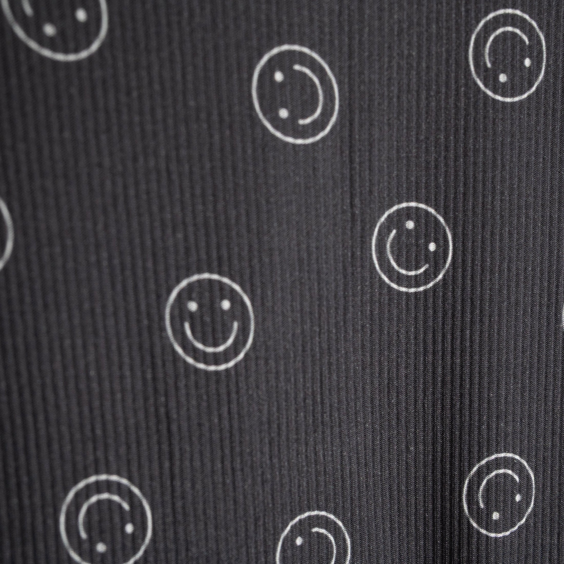 Bamboo Zip Pajamas | Smiley Ribbed