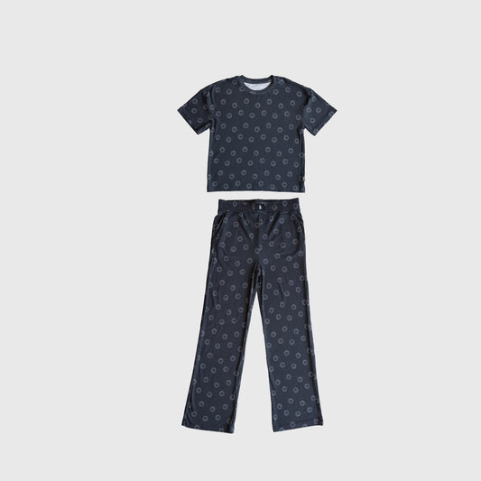Child Boxy Tee Lounge Set | Smiley Ribbed
