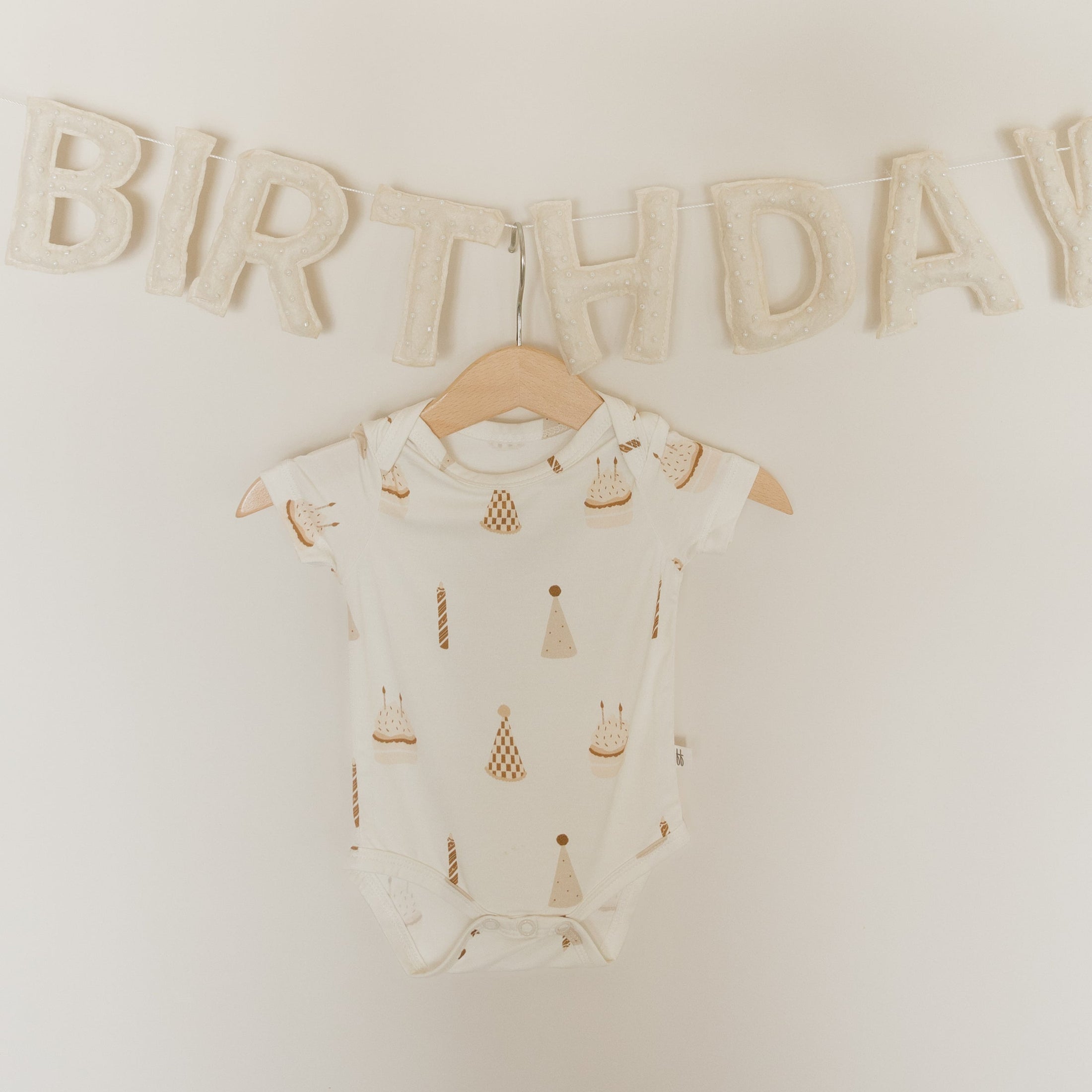 Short Sleeve Bamboo Snapsuit | Birthday Boy