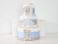Load image into Gallery viewer, Teddy Bear Diaper Cake Collection - Blue
