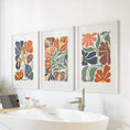 Load image into Gallery viewer, Boho Botanical Set of 3 Wall Art. Abstract Flowers Prints
