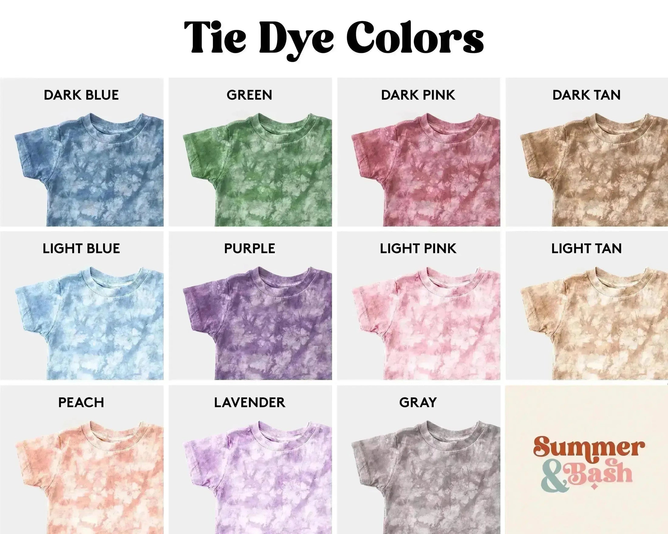 Custom Embroidered Tie-Dye Matching Sibling Outfits