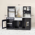 Load image into Gallery viewer, Tiny Land® Iconic Wooden Play Kitchen – Black Pretend Cooking Set for Kids
