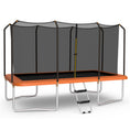 Load image into Gallery viewer, 8 x 14 Feet Rectangular Recreational Trampoline with Safety Enclosure Net and Ladder
