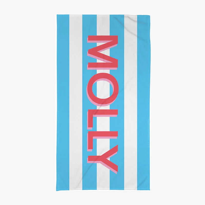 Big Name Aqua Beach Towel
