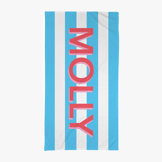 Big Name Aqua Beach Towel