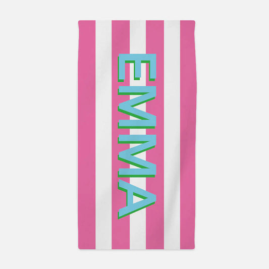 Big Name Pink Beach Towel