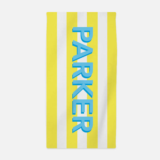 Big Name Yellow Beach Towel