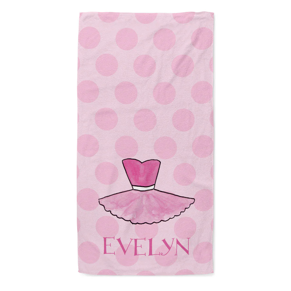 Ballerina Girl Beach Towel