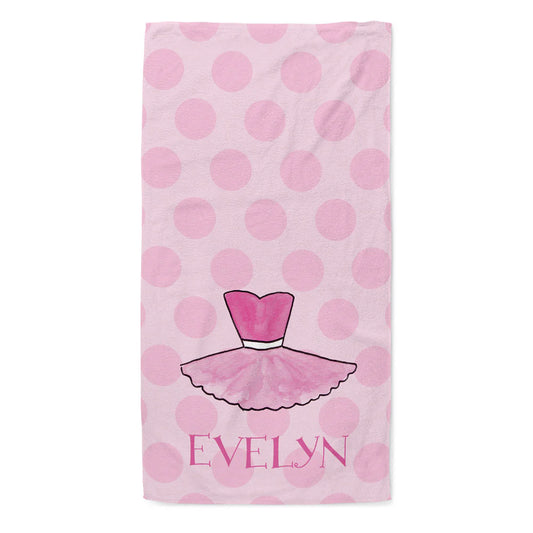 Ballerina Girl Beach Towel