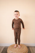 Load image into Gallery viewer, Two-Piece Pajama Set -  Brown Lightning
