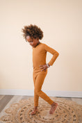 Load image into Gallery viewer, Two-Piece Pajama Set -  Caramel Ribbed
