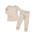 Load image into Gallery viewer, Mocha Ditsy Floral Bamboo Pajama Set

