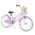 Load image into Gallery viewer, 20 Inch Kids Bike with Helmet Protective Set Purple

