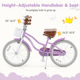 Load image into Gallery viewer, 20 Inch Kids Bike with Helmet Protective Set Purple
