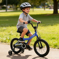 Load image into Gallery viewer, 16 Inch Kids Bike with Helmet Protective Set Dark Blue
