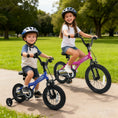 Load image into Gallery viewer, 16 Inch Kids Bike with Helmet Protective Set Dark Blue
