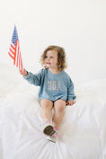 Load image into Gallery viewer, USA Daisy Bamboo Sweatshirt Romper
