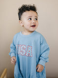Load image into Gallery viewer, USA Star Bamboo Sweatshirt Romper
