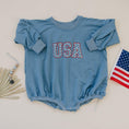 Load image into Gallery viewer, USA Star Bamboo Sweatshirt Romper
