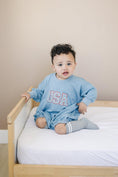 Load image into Gallery viewer, USA Star Bamboo Sweatshirt Romper

