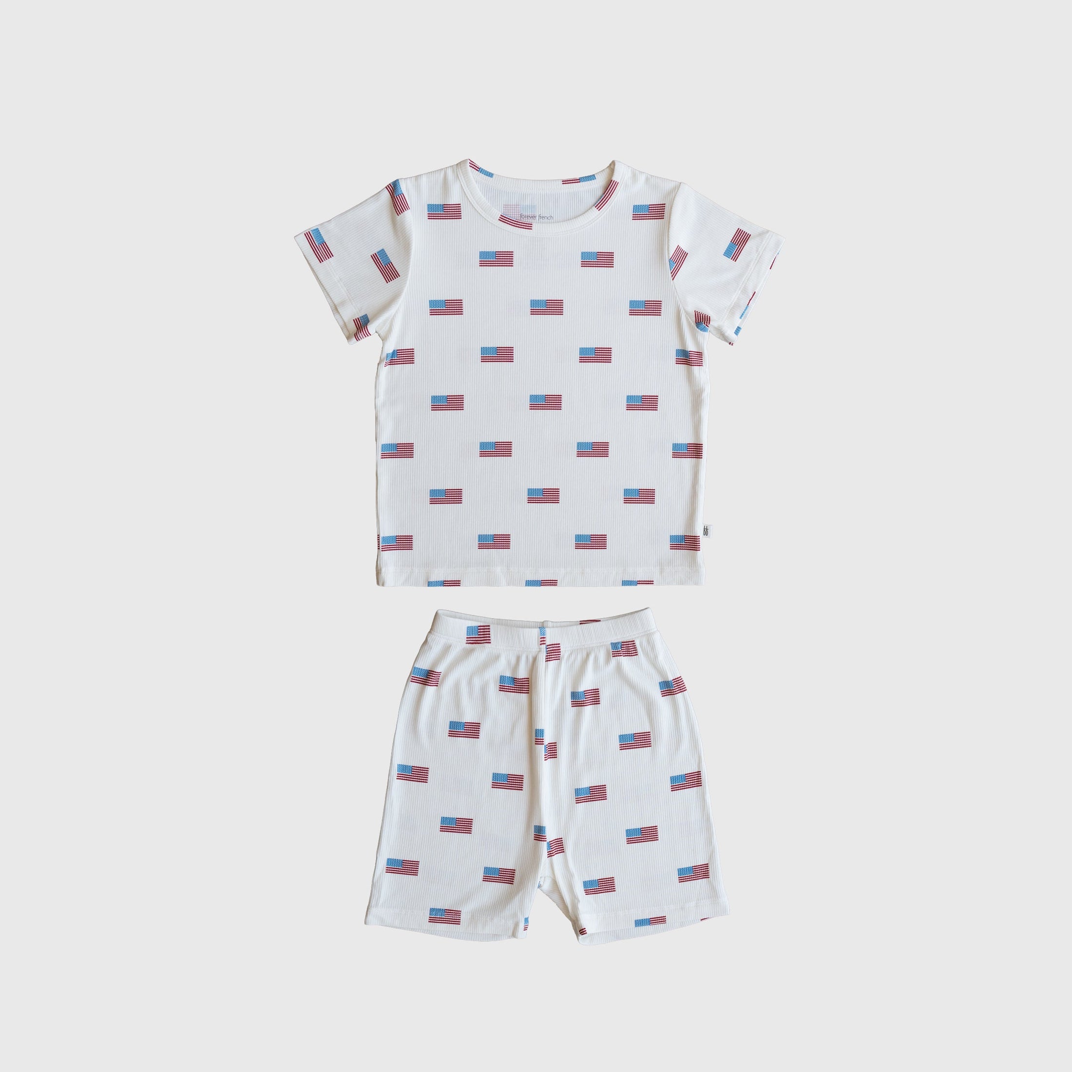 Bamboo Short Set | Americana Ribbed
