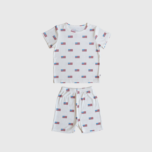 Bamboo Short Set | Americana Ribbed