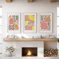 Load image into Gallery viewer, Boho Chic Botanical Decor. Set of 3 Abstract Flowers Prints
