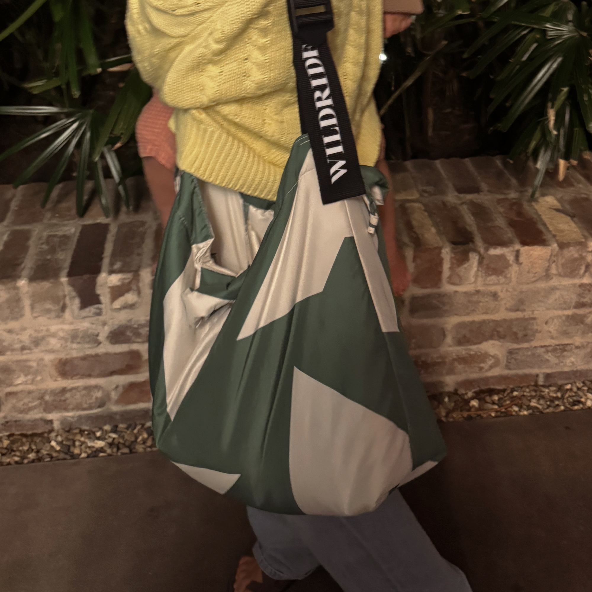 Shoulder Mom Bag Green Graphic
