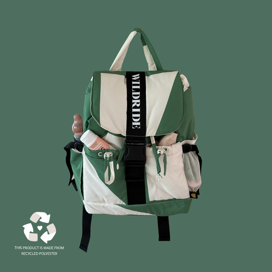 Recycled Adult Backpack Green Graphic