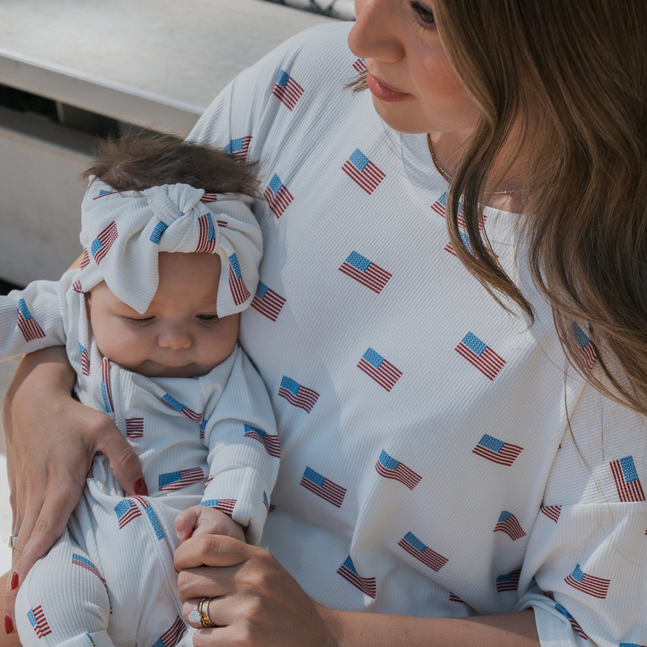 Bamboo Zip Pajamas | Americana Ribbed