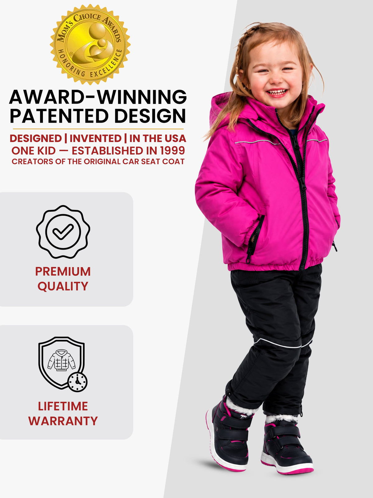 Car Seat Coat | The Road Coat Arctic - Fuchsia