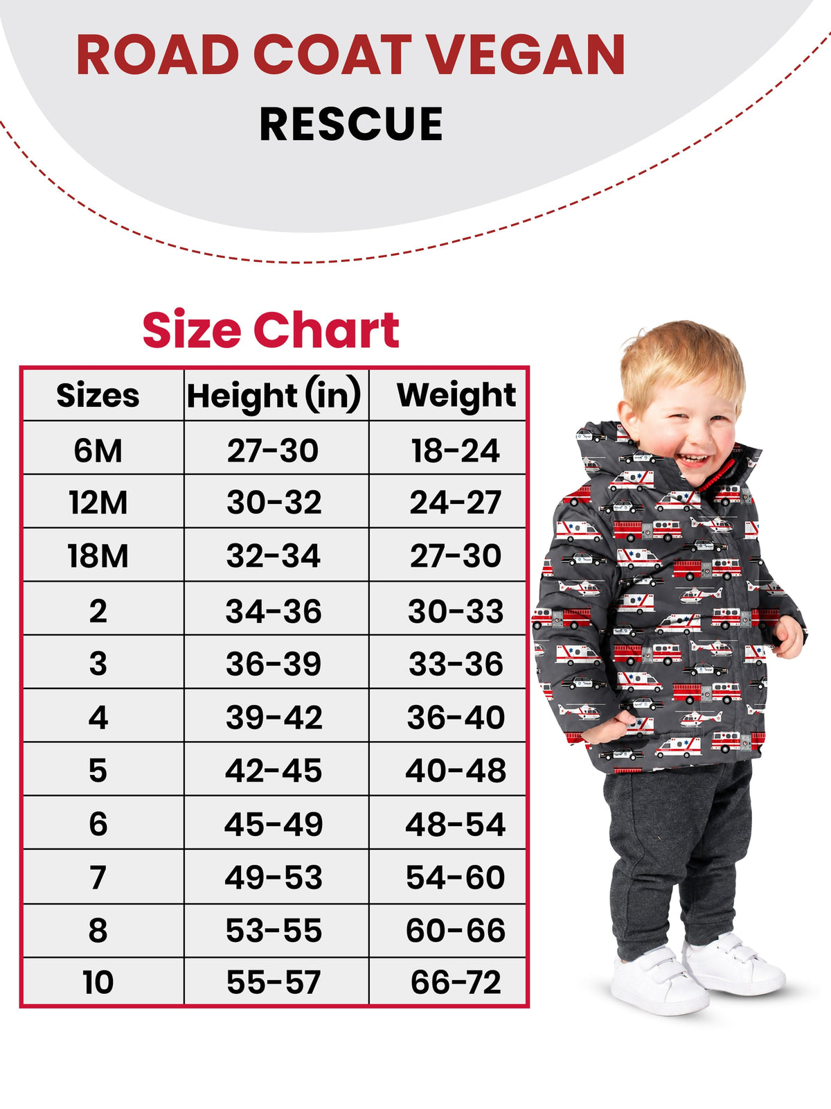 Car Seat Coat | The Road Coat Vegan - Rescue Print