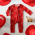 Load image into Gallery viewer, Bamboo Zip Pajamas | Fire Truck

