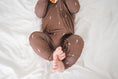 Load image into Gallery viewer, Brown Lightning Baby Pajamas | Zipper Romper
