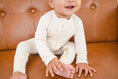 Load image into Gallery viewer, Cream Baby Pajamas | Zipper Romper

