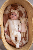 Load image into Gallery viewer, Cream Baby Pajamas | Zipper Romper

