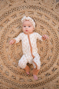Load image into Gallery viewer, Neutral Rectangle Baby Pajamas | Zipper Romper
